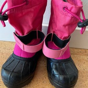 Girls Columbia Rain/Snow Boots Pink Size 10